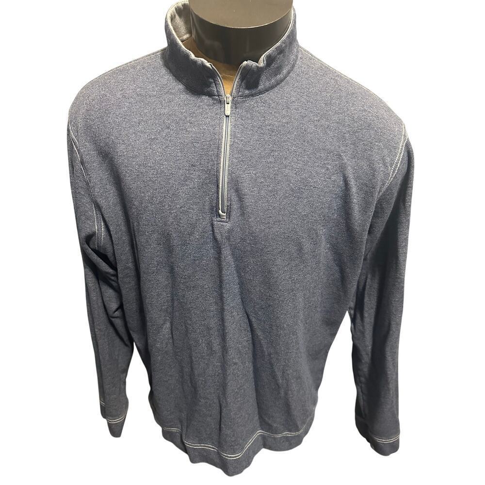 Johnnie-O Mens XXL Half ZIP Blue Pullover